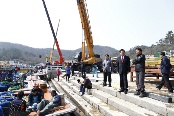 고군면 회동, 의신ㄴ면 수품 김 위판 현장 방문 첨부#2