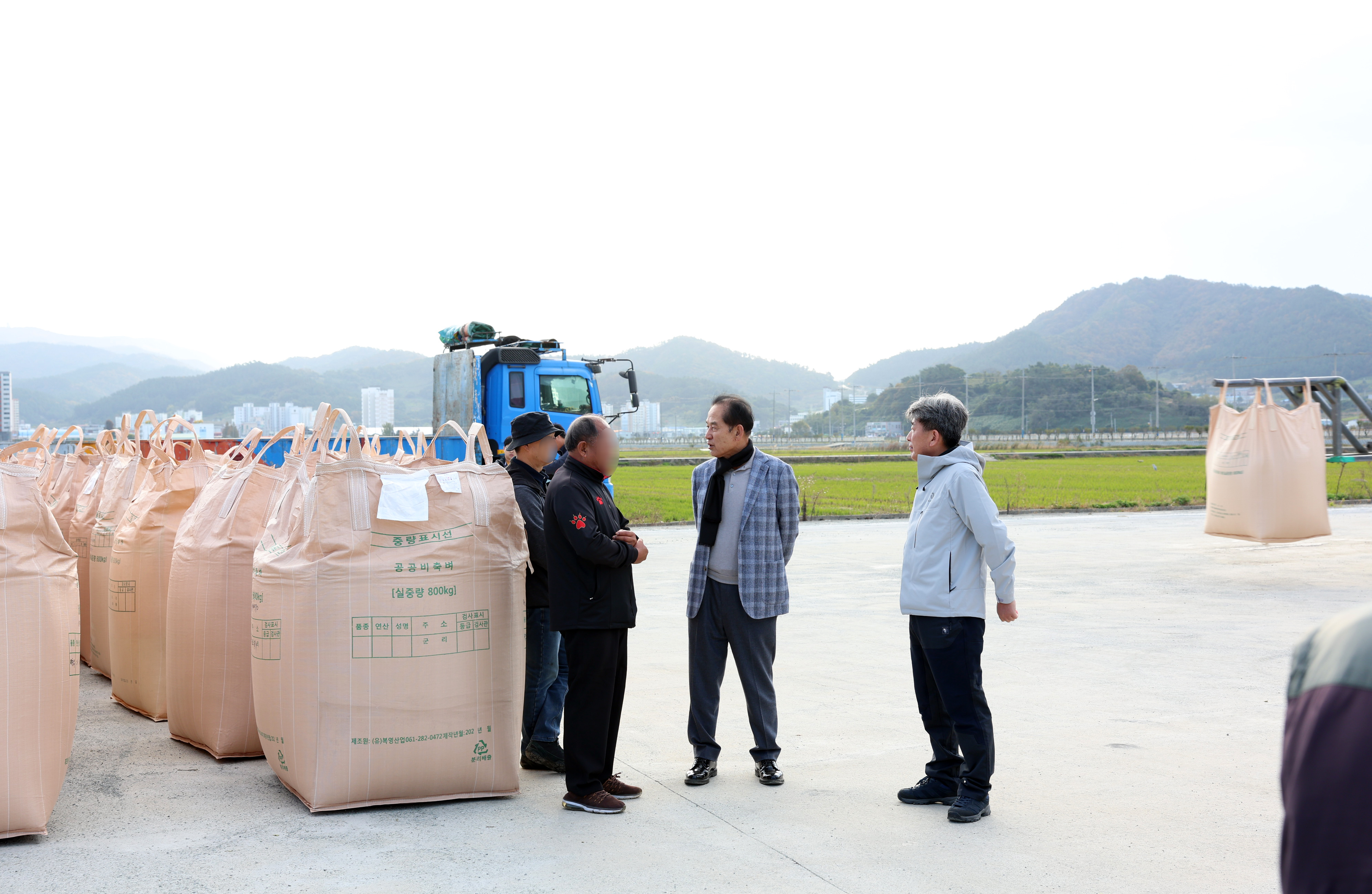 공공비축미곡 수매 현장 방문 이미지