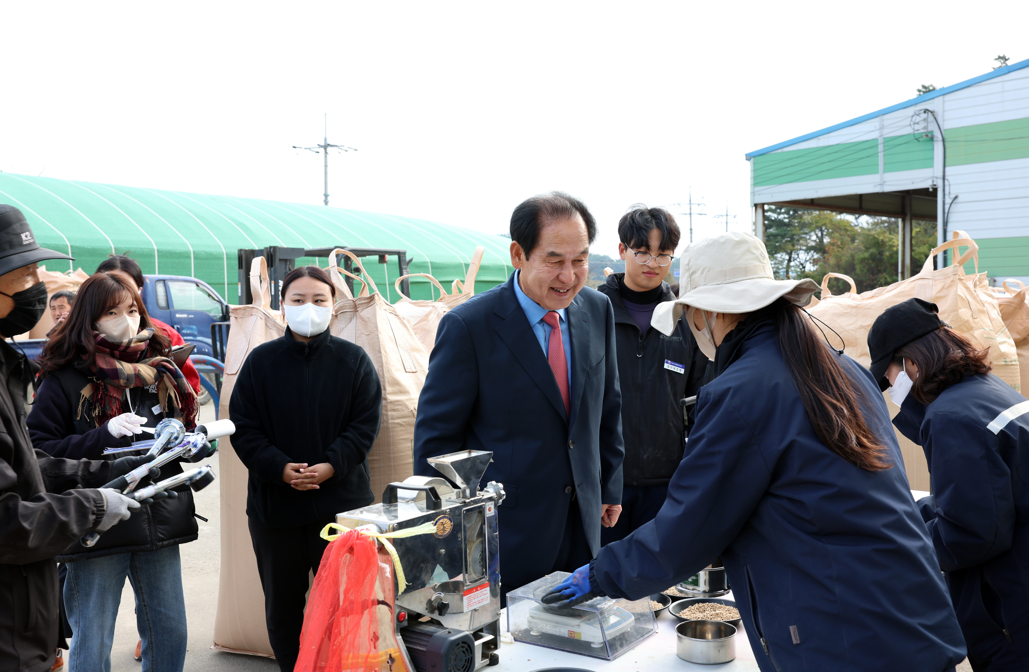 공공비축미곡(친환경) 수매 현장 방문 이미지