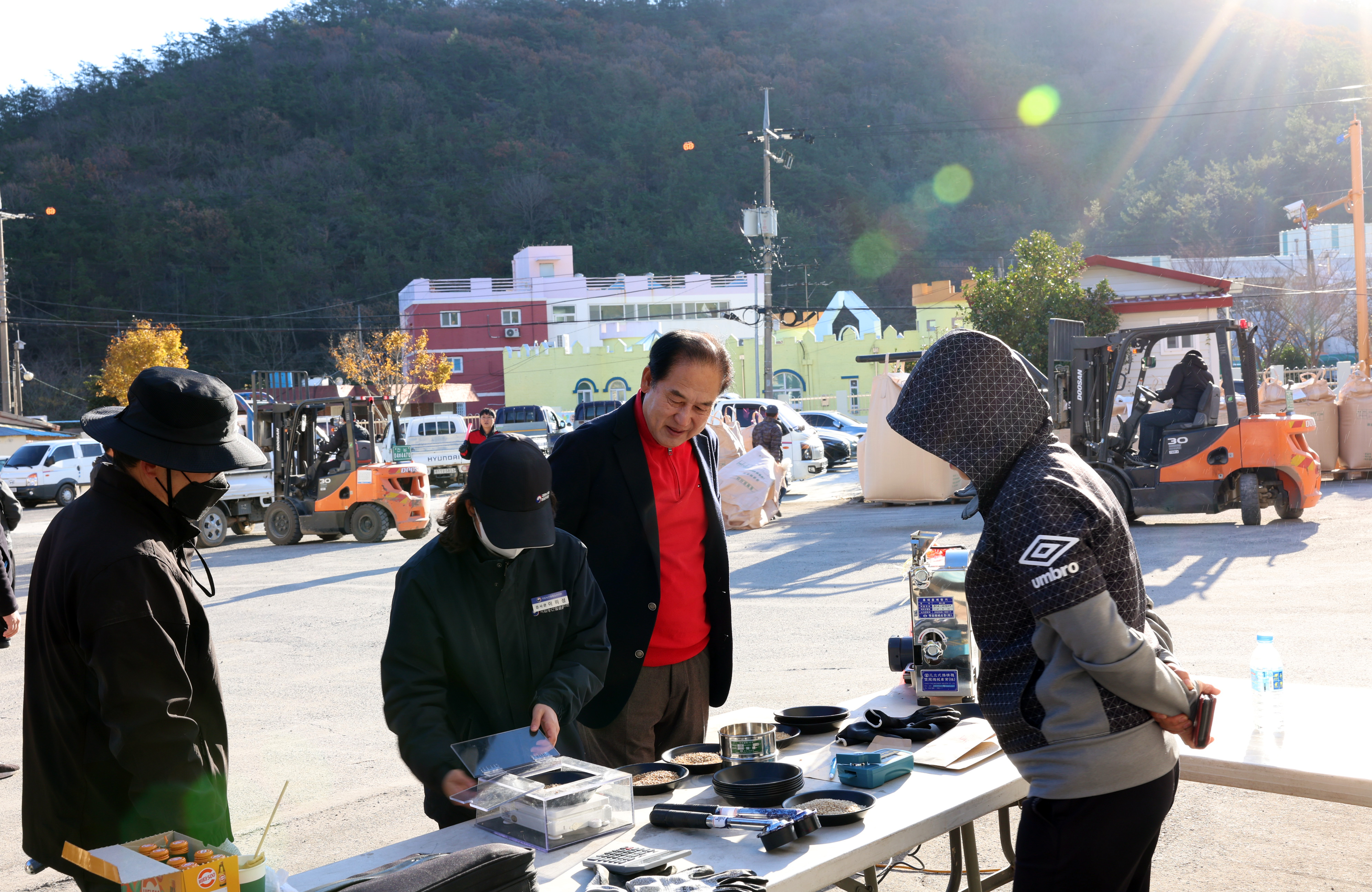 공공비축미곡 수매 현장 방문 이미지