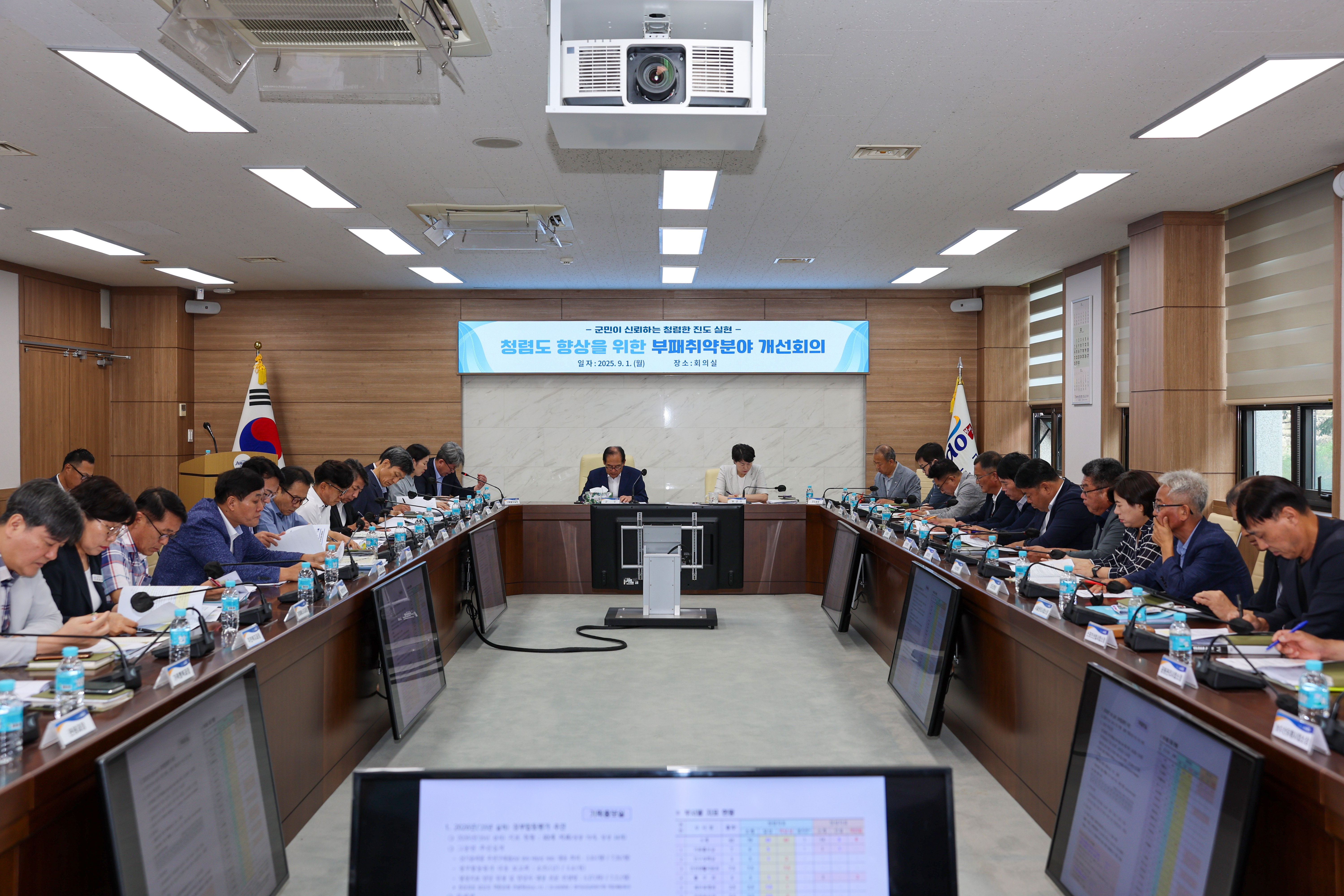 청렴도 향상을 위한 부패취약분야 개선회의 이미지