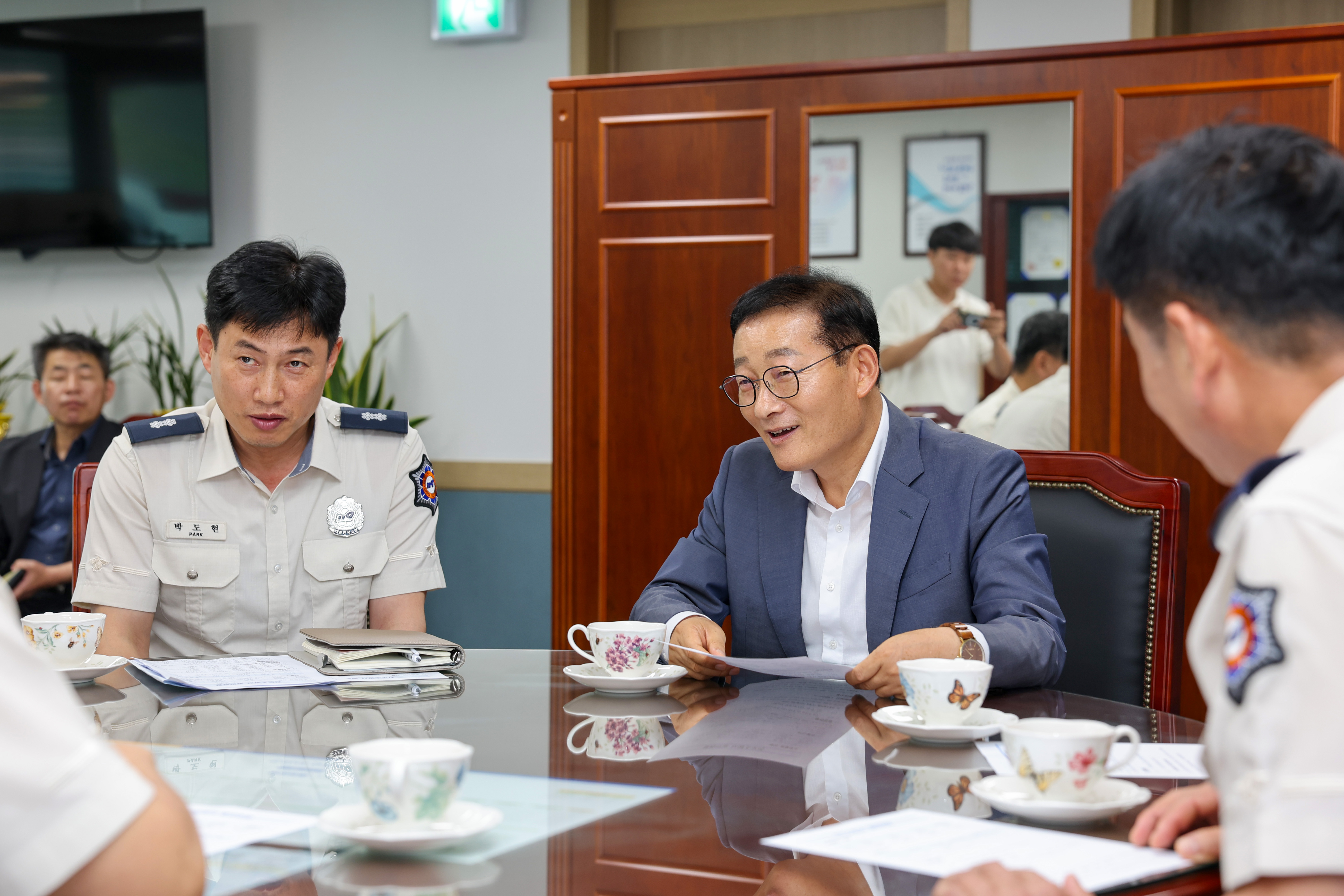 군수님 기관 방문(선관위, 노인회, 산림조합, 우체국, 농협군지부, 소방서) 첨부#7